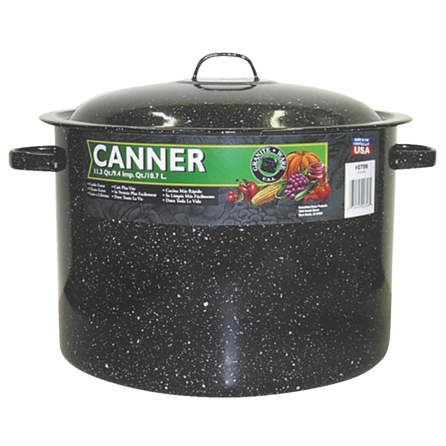 Cinsa, GraniteWare 11.5 Qt. Mini Black Canner