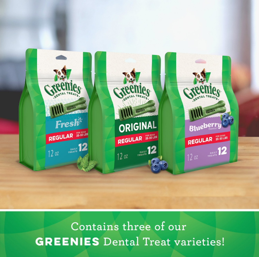 Greenies, Greenies Regular Three Flavor Variety Pack Dental Dog Treats