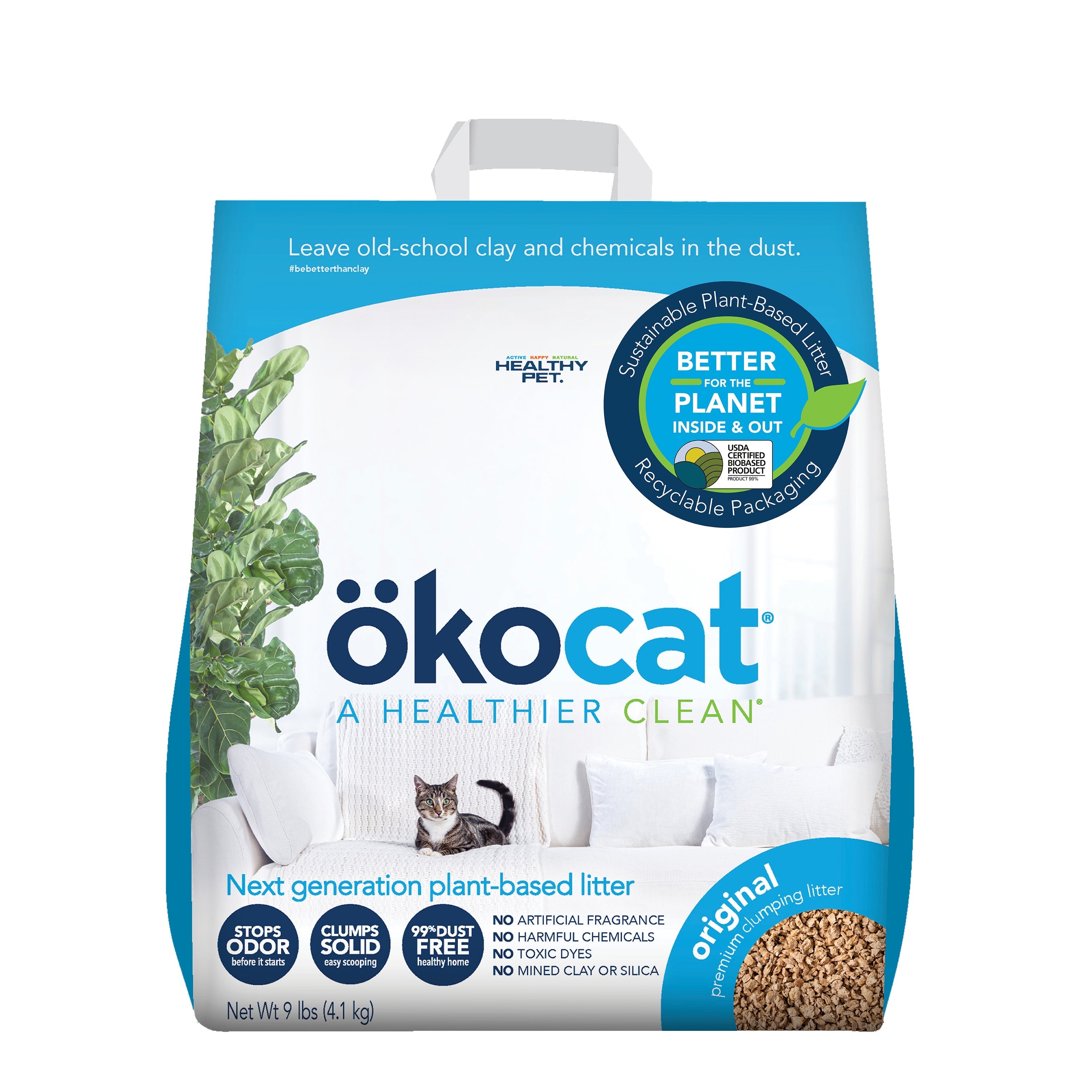 Gesundes Haustier, Healthy Pet ökocat® Original Premium Klumpendes Holz-Katzenstreu