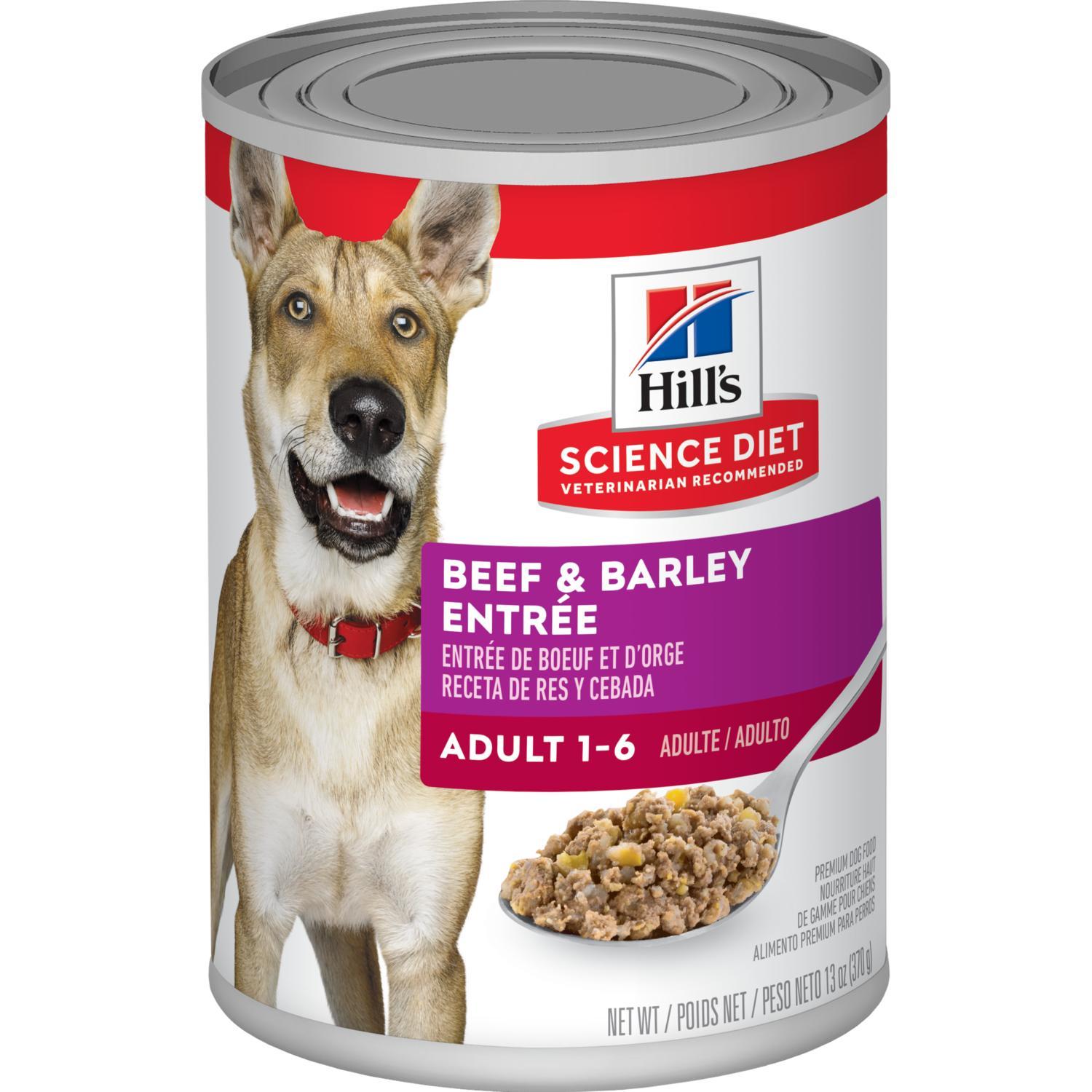 Hill's Tiernahrung, Hill's Science Diet Adult Rindfleisch & Gerste Entrée Hundefutter