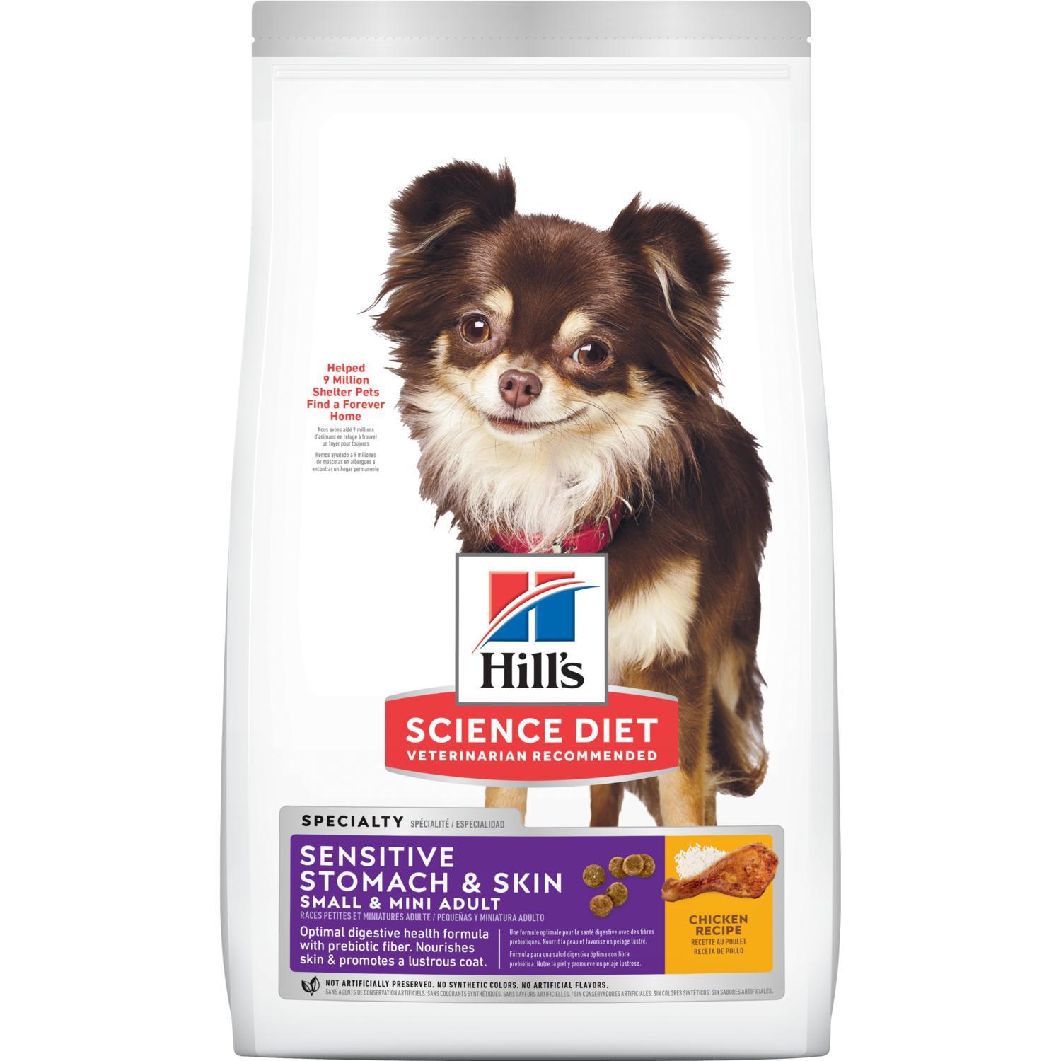 Hill's Tiernahrung, Hill's Science Diet Adult Sensitive Stomach & Skin Small & Mini Chicken Recipe Hundefutter