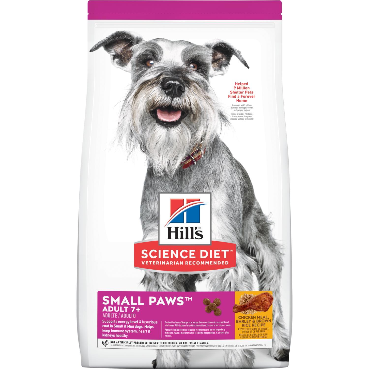 Hill's Tiernahrung, Hill's® Science Diet® Adult 7+ Small Paws™ Rezeptur mit Hühnerfleisch, Gerste und braunem Reis Hundefutter