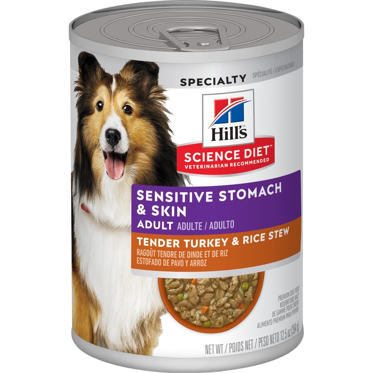 Hill's Tiernahrung, Hill's® Science Diet® Adult Sensitive Stomach & Skin Tender Turkey & Rice Stew Hundefutter