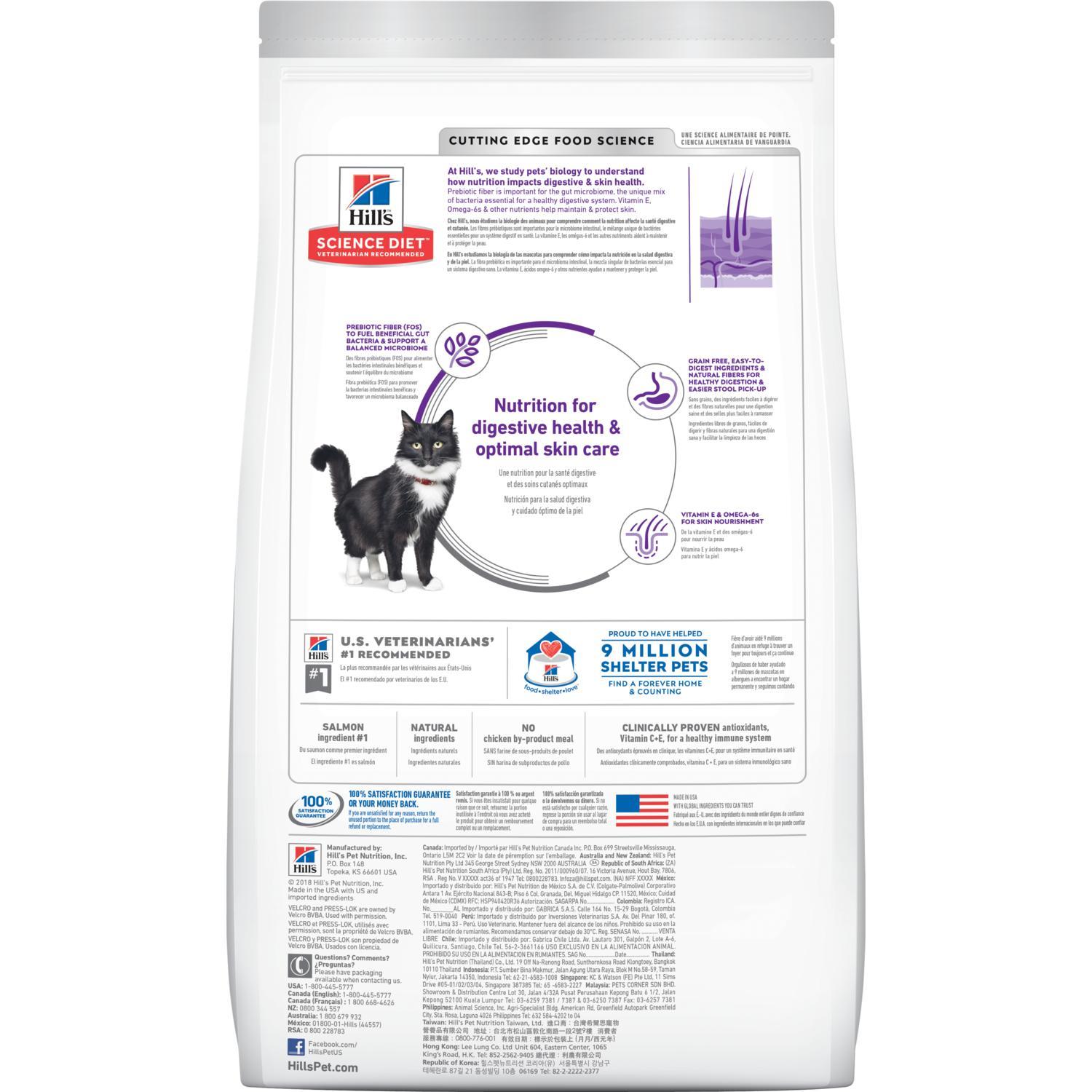 Hill's Tiernahrung, Hill's® Science Diet® Adult Sensitive Stomach & Skin getreidefreies Katzenfutter