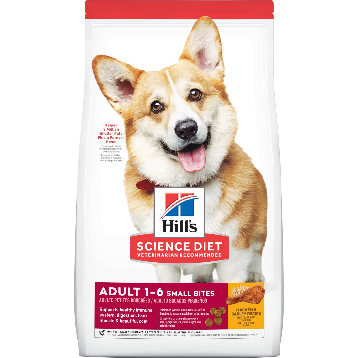 Hill's Tiernahrung, Hill's® Science Diet® Adult Small Bites Rezeptur Huhn & Gerste Hundefutter