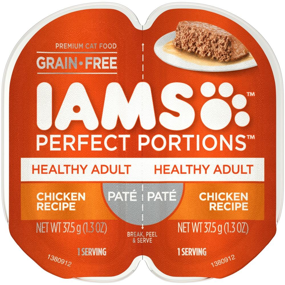 IAMS, Iams Perfect Portions Healthy Adult Hühnerpastete Nassfutter für Katzen Tablett