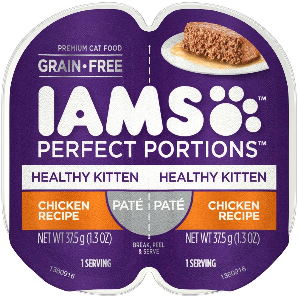 IAMS, Iams Perfect Portions Healthy Kitten Chicken Pate Katzennassfutter Tablett