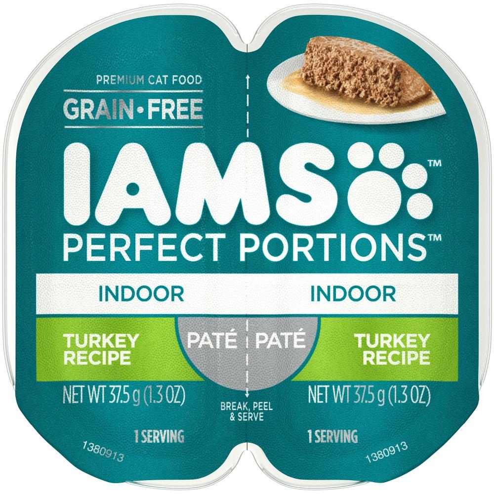 IAMS, Iams Perfect Portions Indoor Truthahnpastete Nassfutter für Katzen Tablett