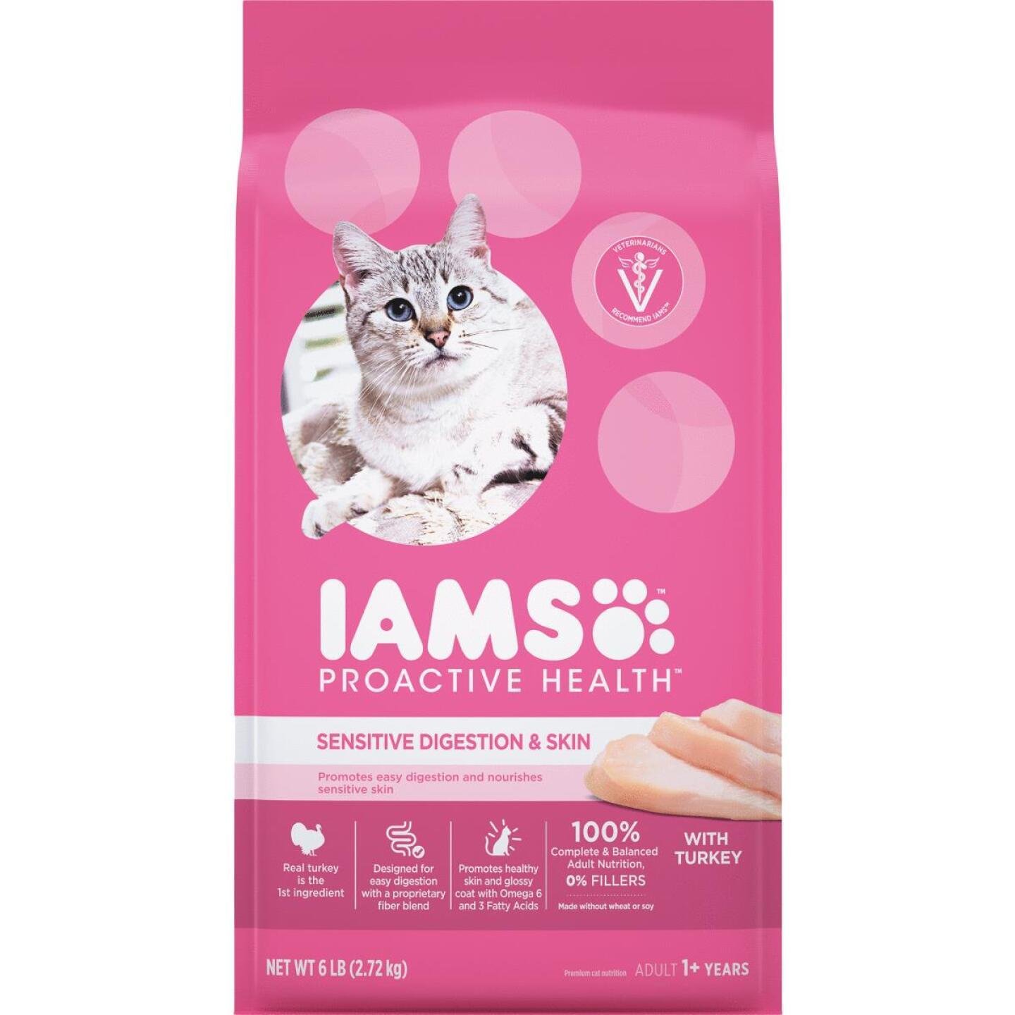 IAMS, Iams Proactive Health Sensitive Verdauung & Haut Formel 6 Lb. Truthahn-Geschmack Katzenfutter für Erwachsene