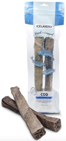 Isländisch+, Icelandic+ Hand Wrapped Cod Skin Long Chew Stick Dog Treats