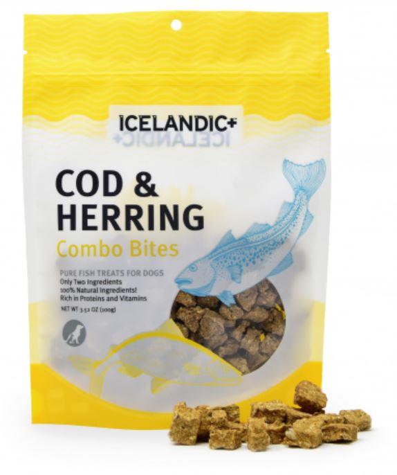 Isländisch+, Icelandic+ Kabeljau & Hering Combo Bites Fisch Hundeleckerlis