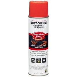 Rust-Oleum, Industrial Choice Precision Line Marking Sprühfarbe, fluoreszierendes Rot-Orange, 17-oz. umgedreht