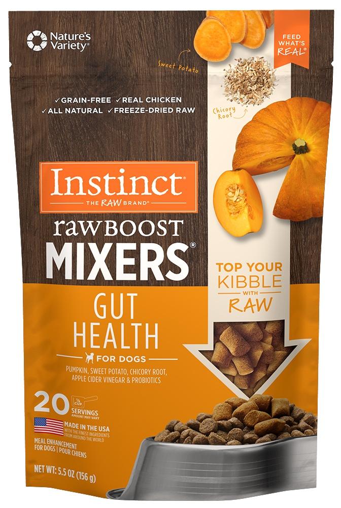 Natursorte, Instinct Grain Freeze Dried Raw Boost Mixers Darmgesundheitsrezept Hundefutter Topper