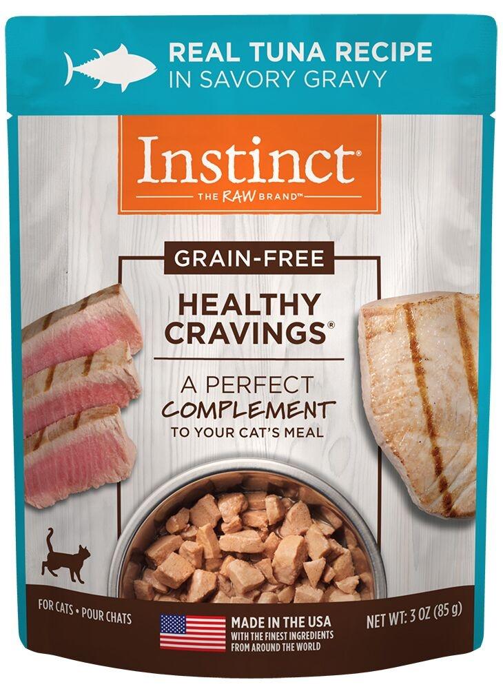 Natursorte, Instinct Healthy Cravings Getreidefrei Zarter Thunfisch Rezept Mahlzeit Topper Pouches für Katzen