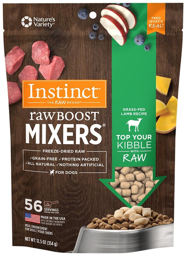 Die Vielfalt der Natur, Instinct Raw Boost Grain Free Lamb Formula Gefriergetrocknete Boost Mixers Hundefutter Topper