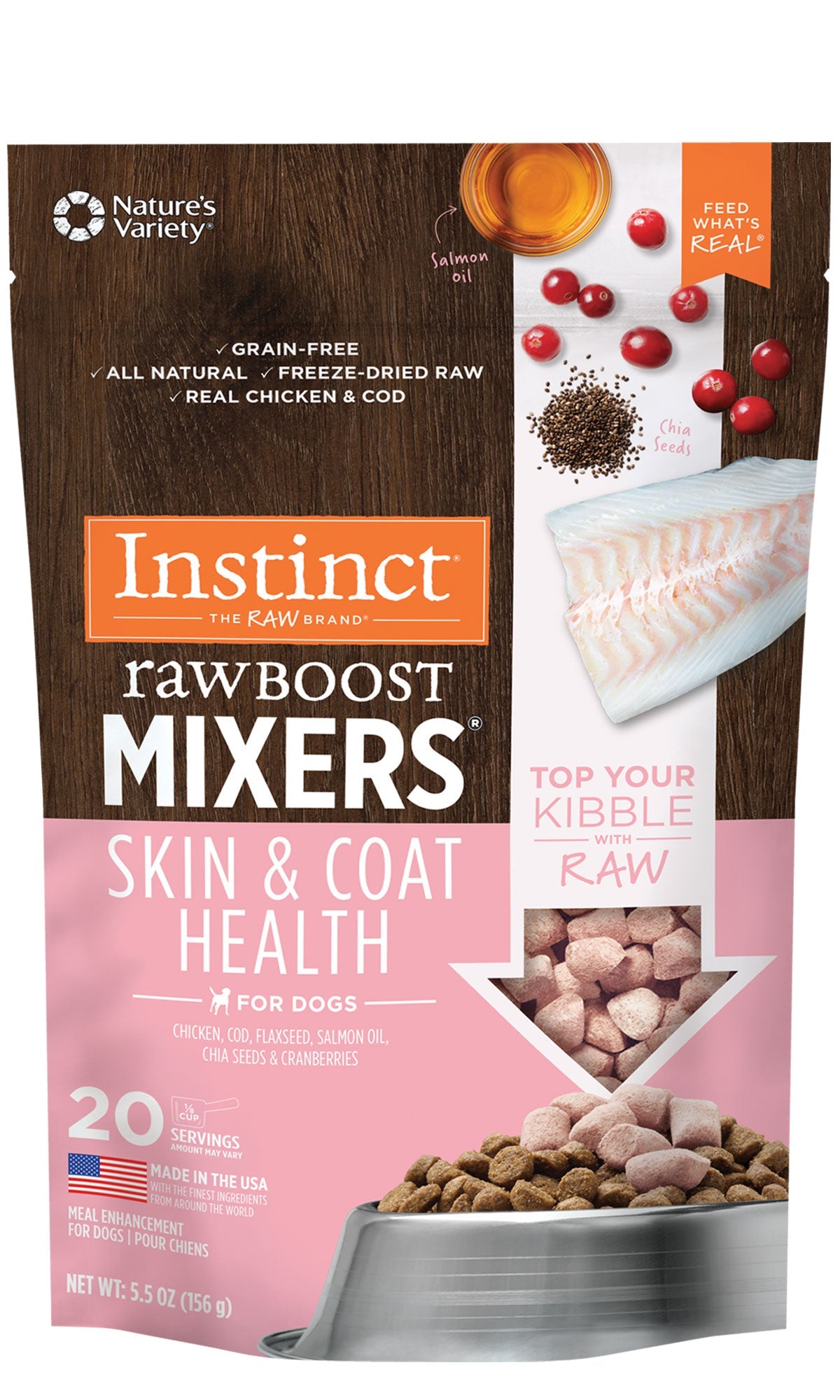 Instinkt, Instinct® Raw Boost® Mixers® Haut- und Fellgesundheit für Hunde