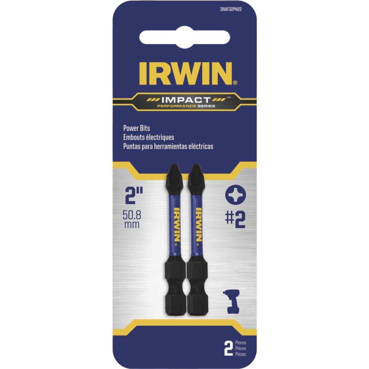 Irwin, Irwin Phillips #2 2 Zoll Schlagschraubendreher-Bit (2er-Pack)