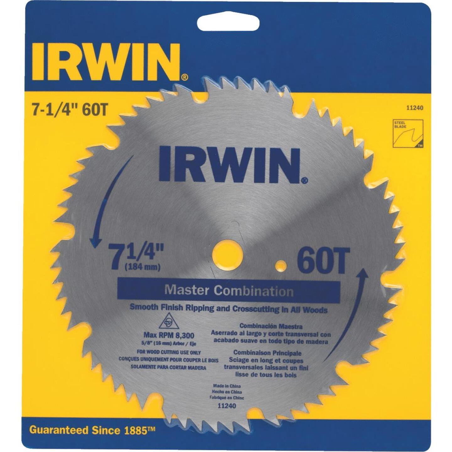 Irwin, Irwin Steel 7-1/4 Zoll 60-Zahn Trenn-/Querschneider-Kreissägeblatt
