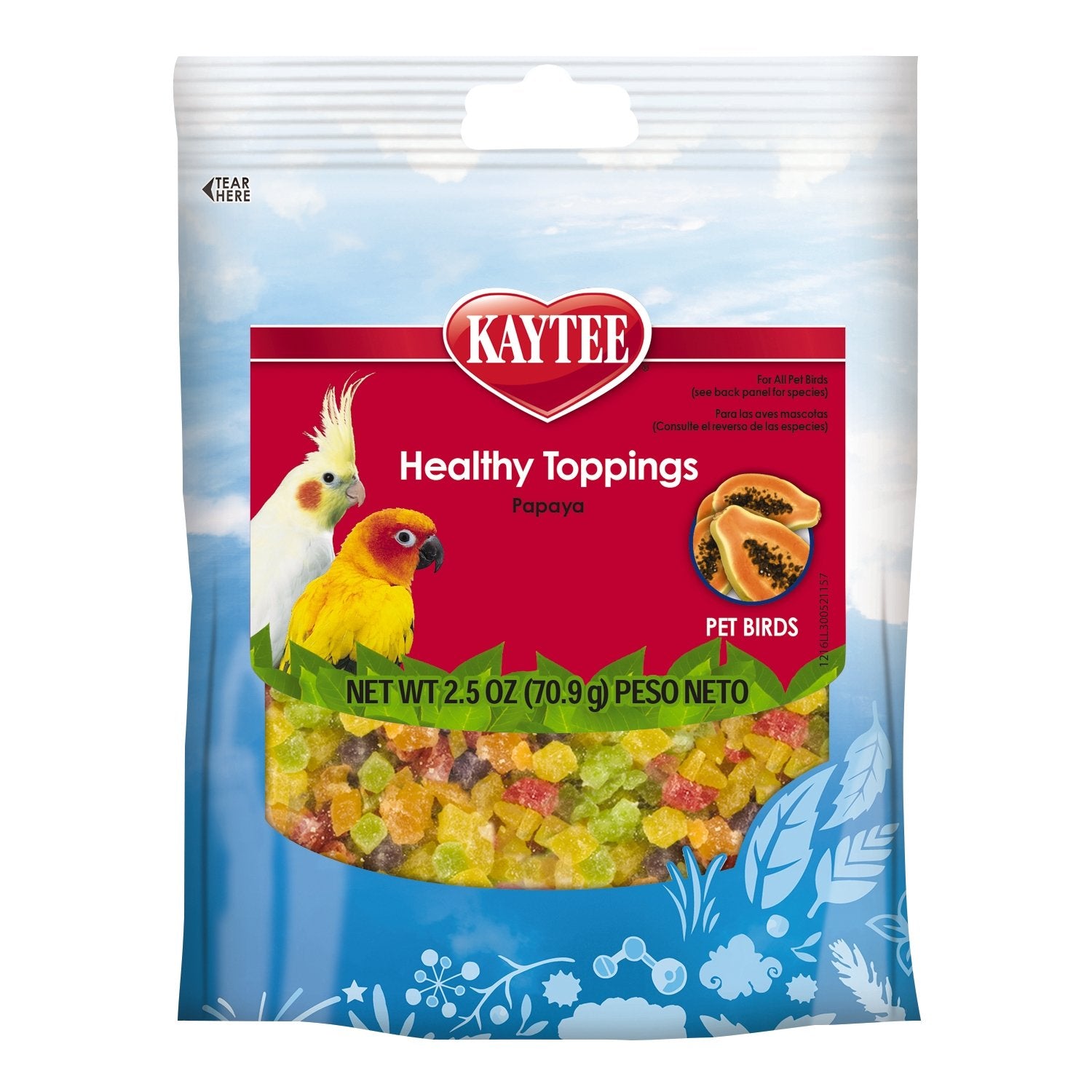 Kaytee, Kaytee Healthy Toppings Papaya Leckerli für alle Ziervögel
