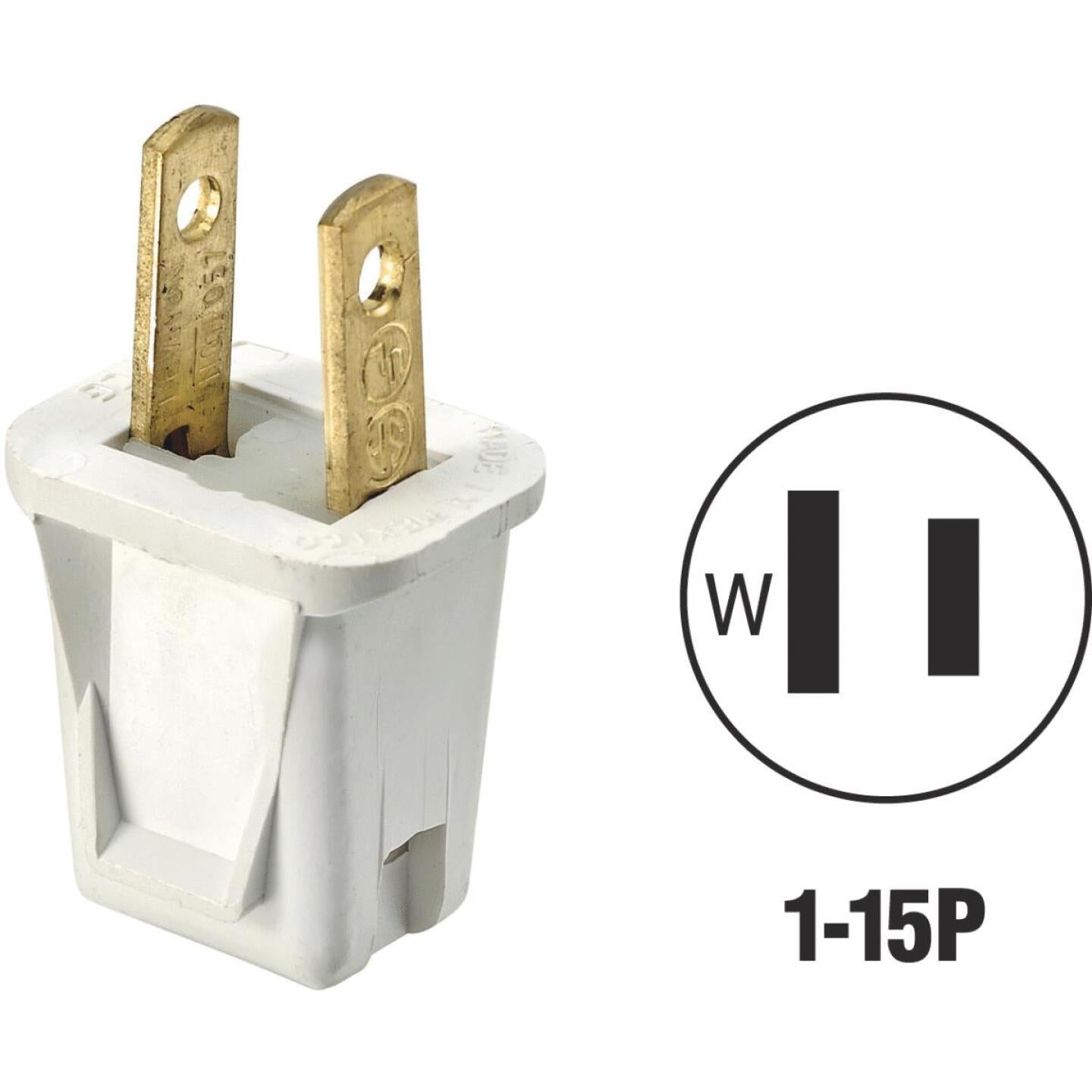 Leviton, Leviton 10A 125V 2-Draht 2-poliger nicht geerdeter Kabelstecker, weiß