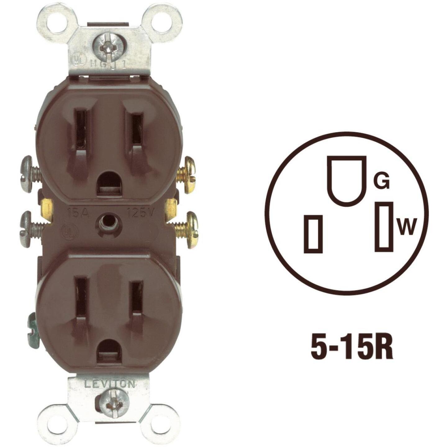 Leviton, Leviton 15A Braun Flach geerdete 5-15R Duplex Steckdose