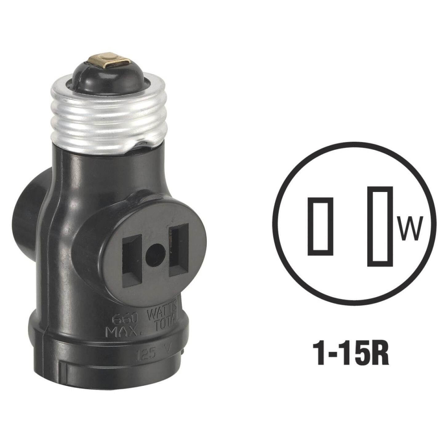 Leviton, Leviton Schwarzer 125V Lichtsteckdosen-Adapter