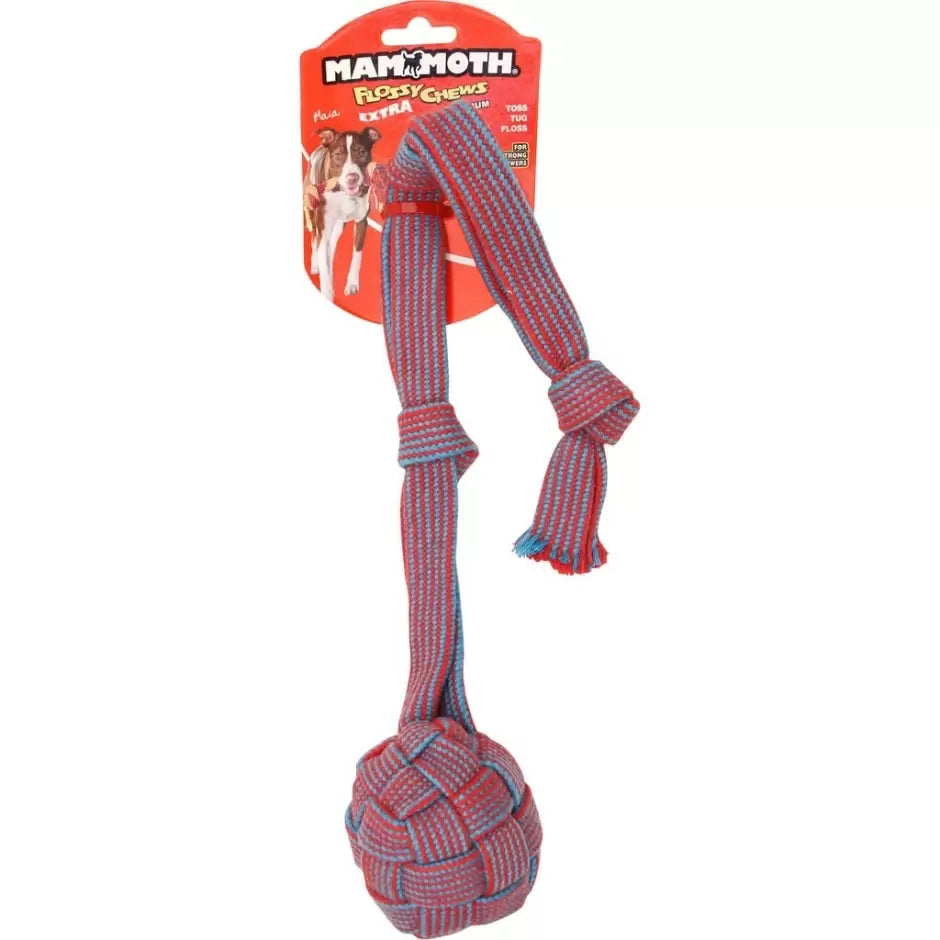 Mammut Haustierprodukte, Mammoth Pet Products Extra Webbing Ball mit Fling Griff