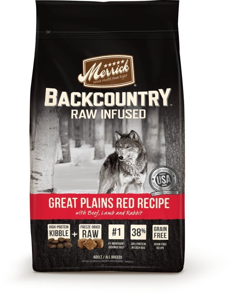 Merrick, Merrick Backcountry Raw Infused Grain Free Great Plains Red Recipe Hundetrockenfutter