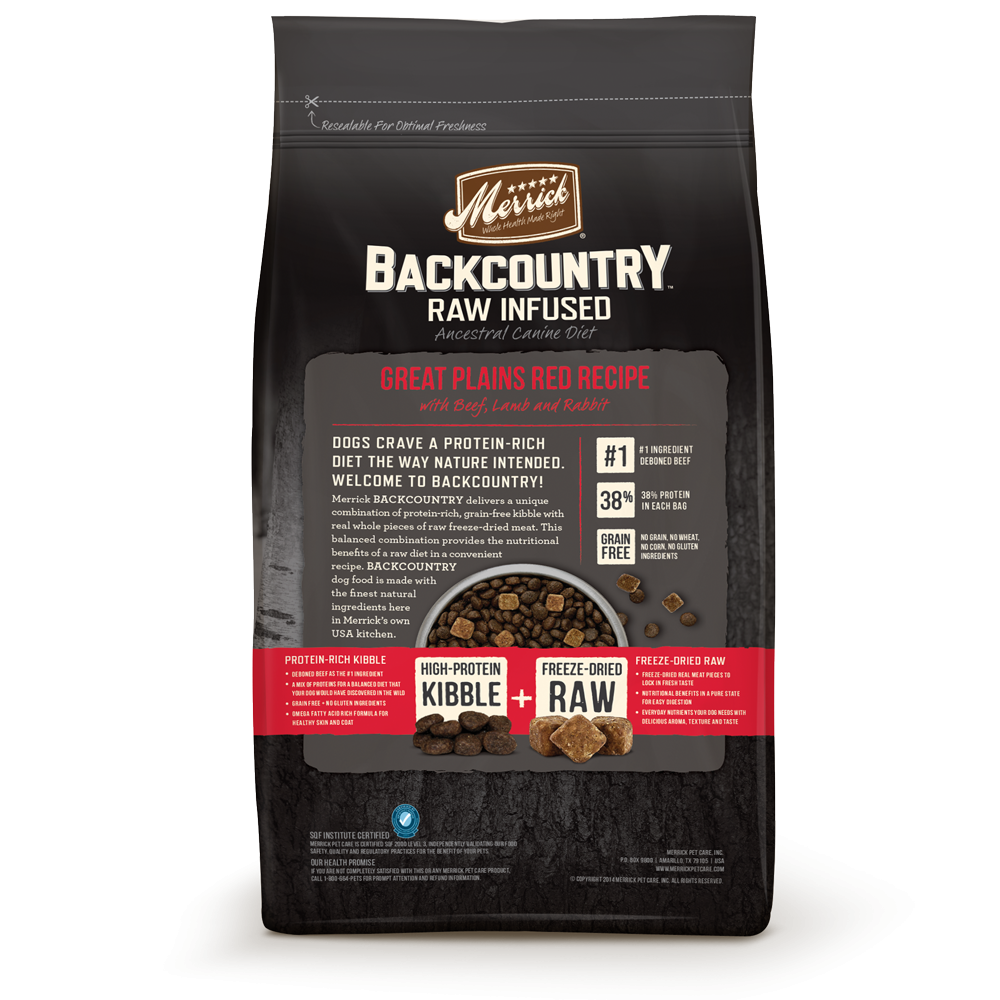 Merrick, Merrick Backcountry Raw Infused Grain Free Great Plains Red Recipe Hundetrockenfutter