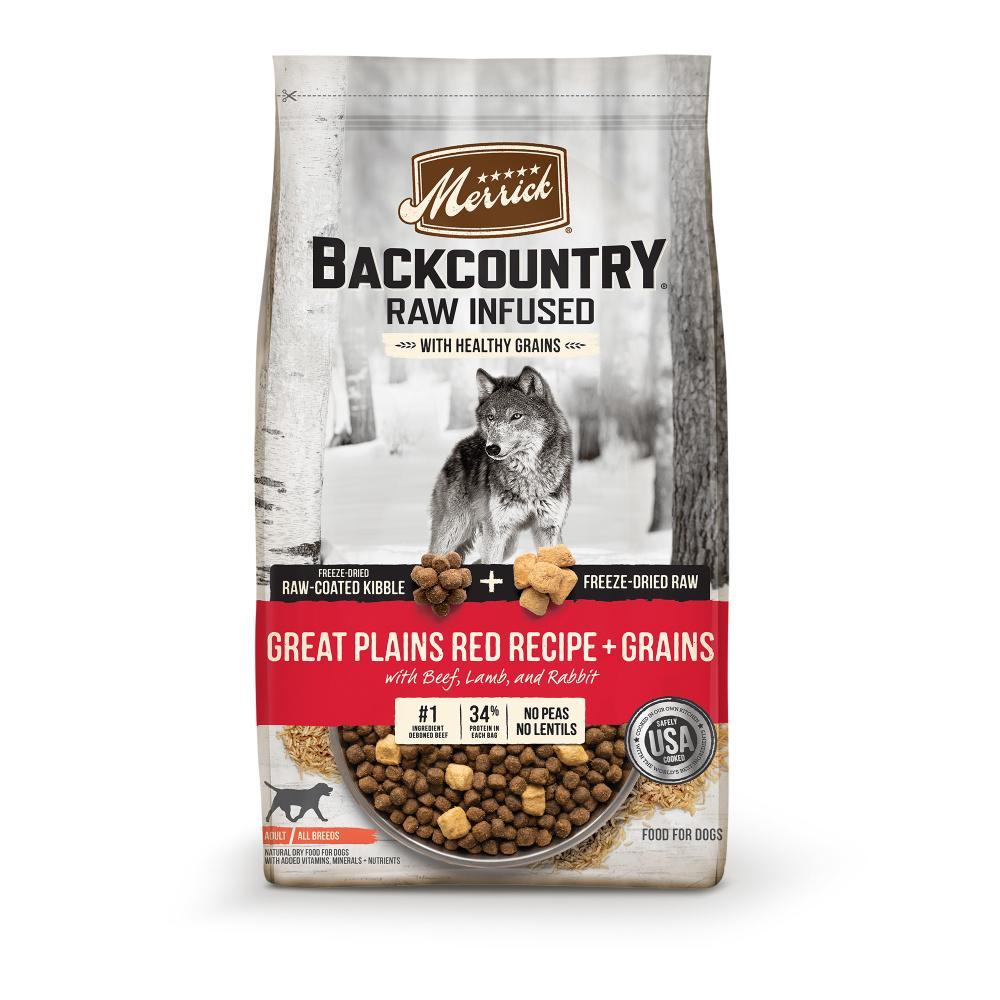 Merrick, Merrick Backcountry Raw Infused with Healthy Grains Great Plains Red Recipe Trockenfutter für Hunde