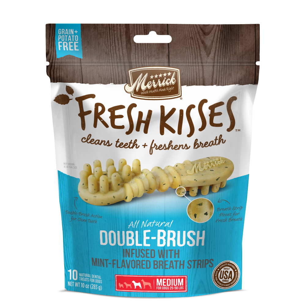 Merrick, Merrick Fresh Kisses Getreide frei Minze Atem Streifen Medium Dental Hund behandelt