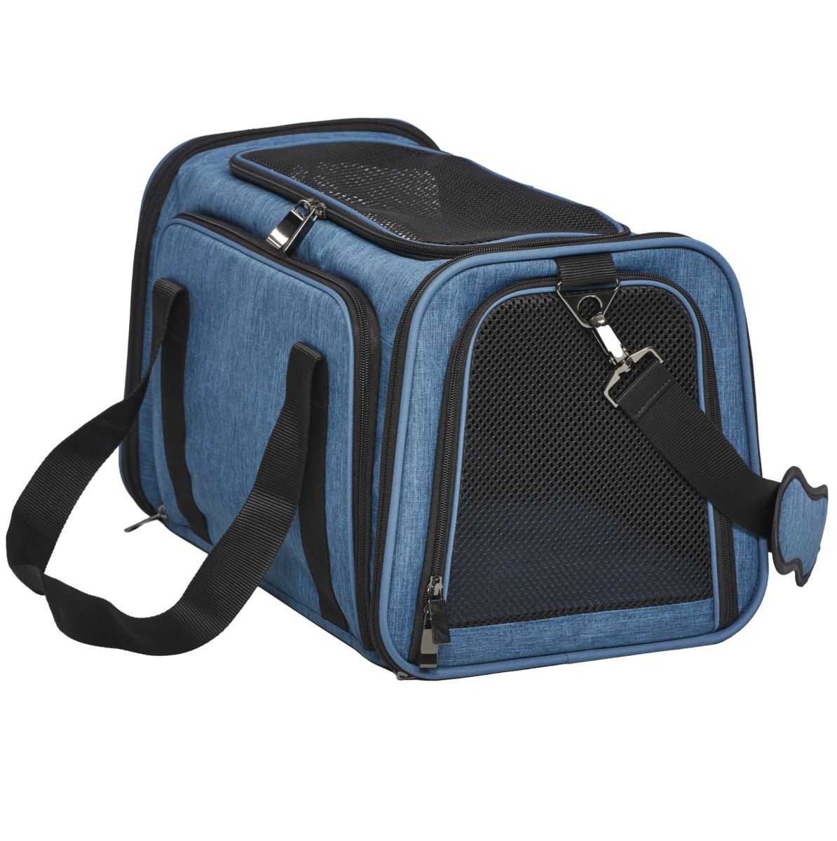 MidWest-Heime für Haustiere, MidWest Medium Blue Duffy Expandable Pet Carrier, Blau - Medium