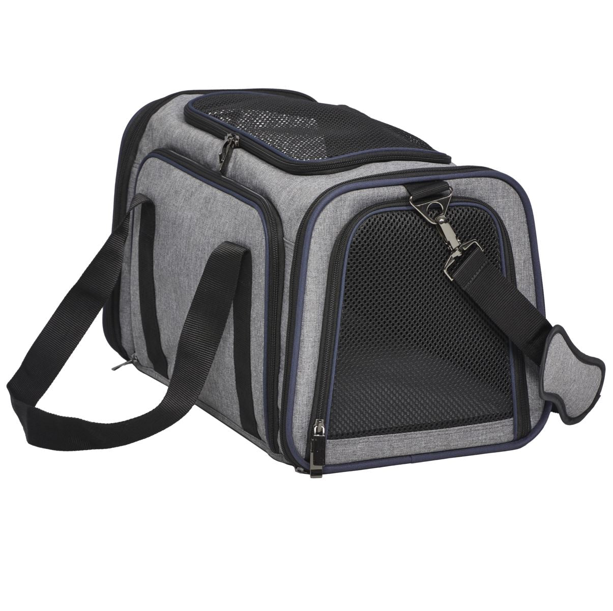 MidWest-Heime für Haustiere, MidWest Medium Gray Duffy Expandable Pet Carrier, Grau - Medium