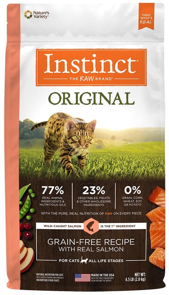 Natursorte, Nature's Variety Instinct Original getreidefreies Rezept mit echtem Lachs Natürliches Katzentrockenfutter