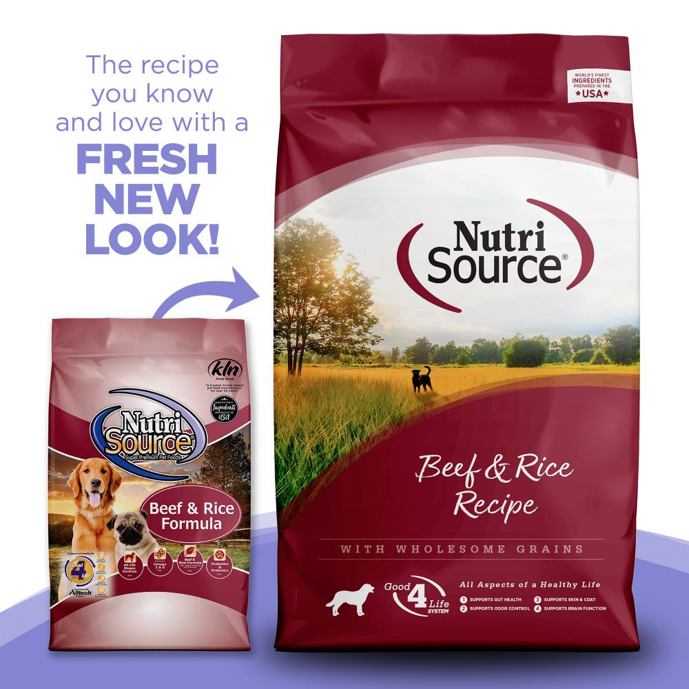 Nutrisource, NutriSource® Rind & Brauner Reis Rezeptur Trockenfutter für Hunde