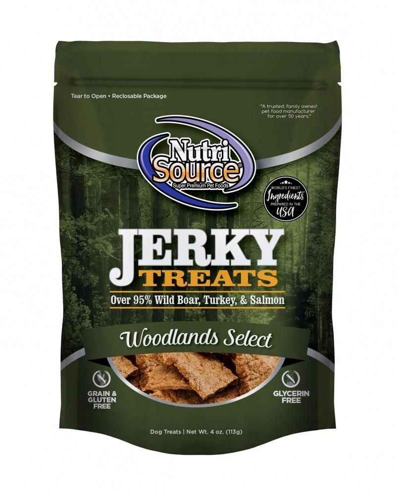 Nutrisource, NutriSource® Woodlands Select Getreidefrei 95% Wildschwein, Pute und Lachs Jerky Hundeleckerlis