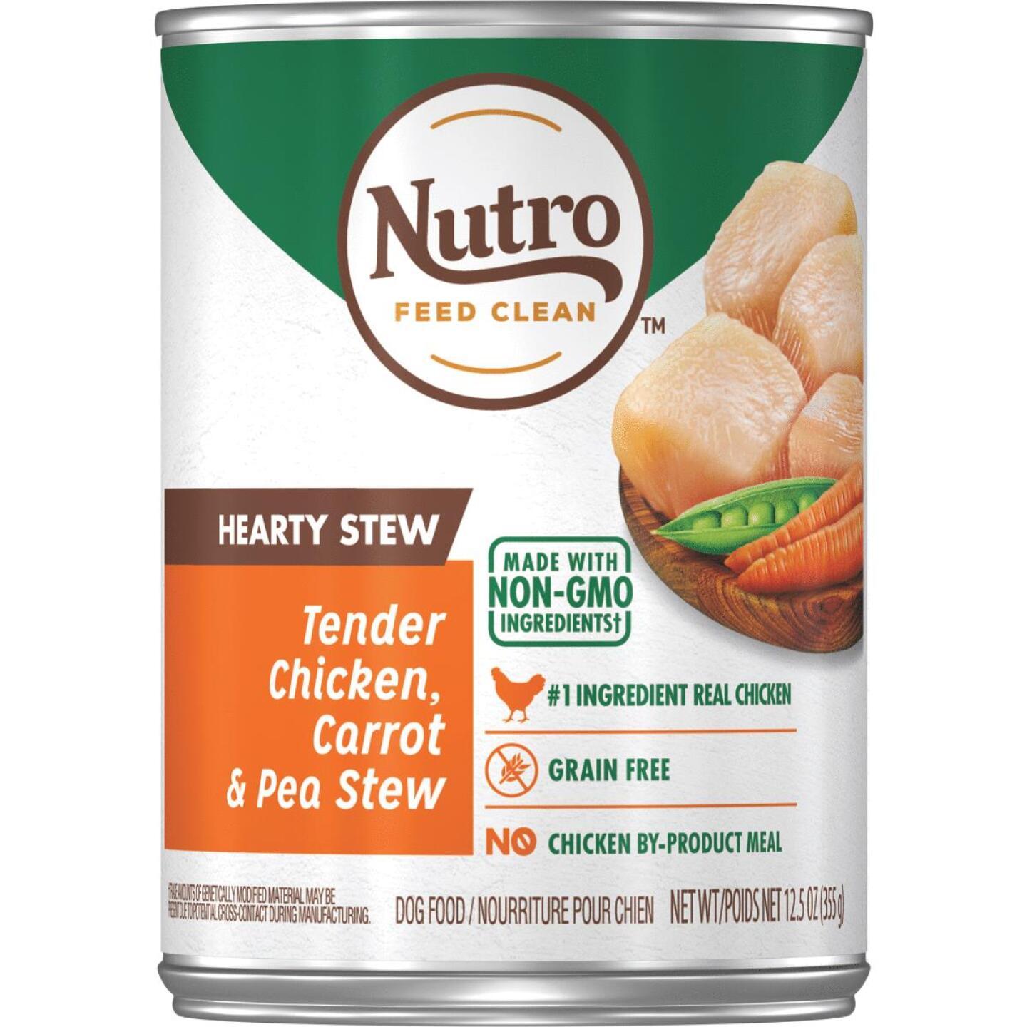 Nutro, Nutro Grain Free Hearty Stew Zartes Huhn, Karotte & Erbse Adult Nassfutter für Hunde, 12,5 Oz.