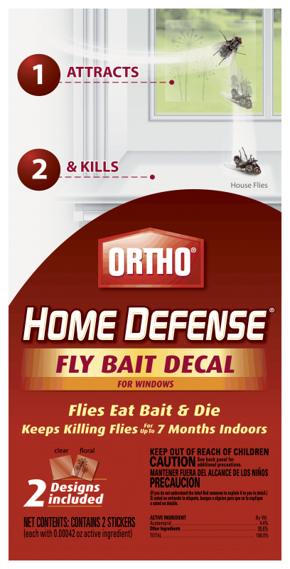 Ortho, ORTHO® HOME DEFENSE® FLIEGENKÖDER-AUFKLEBER FÜR FENSTER