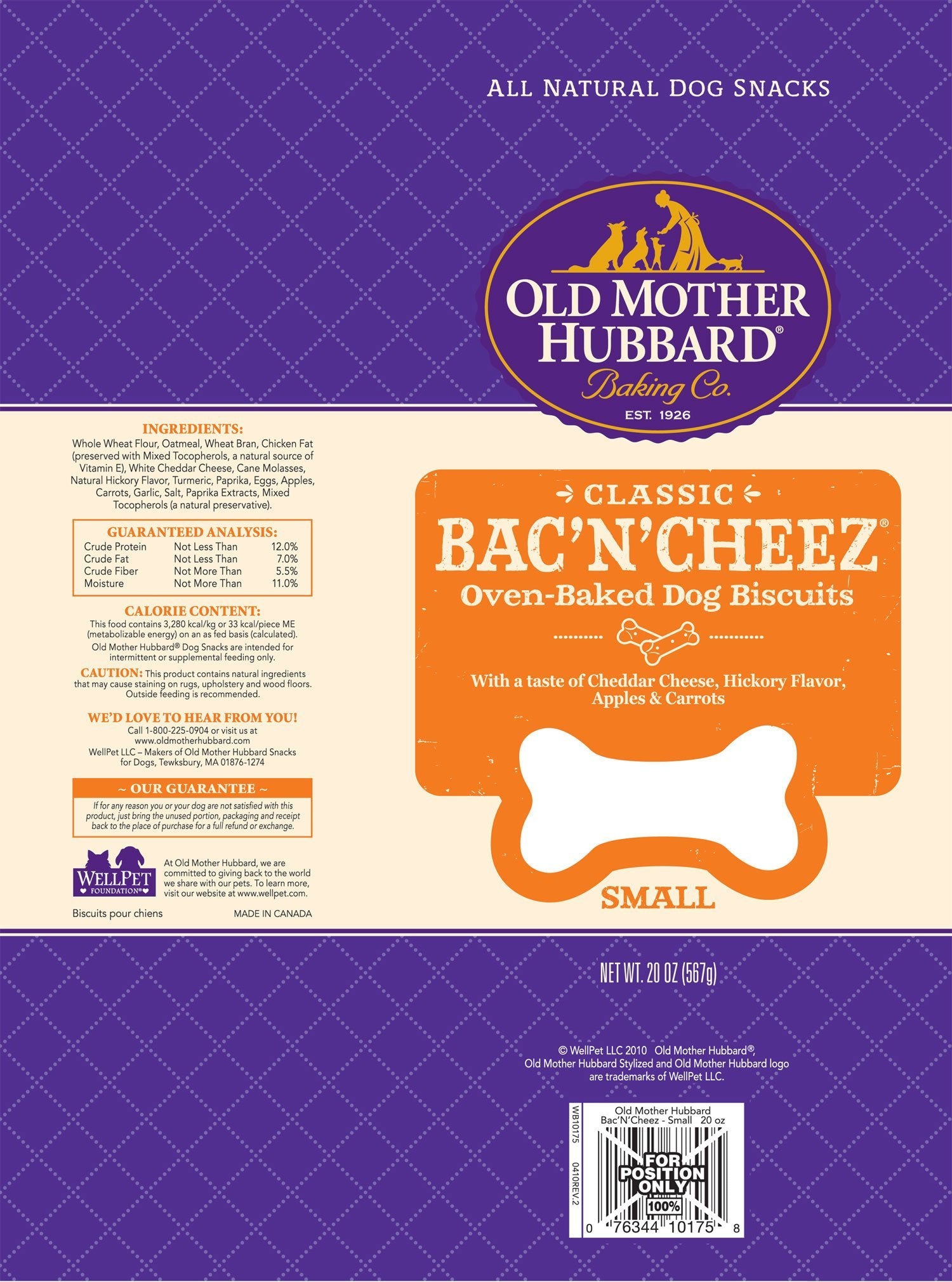 Alte Mutter Hubbard, Old Mother Hubbard Crunchy Classic Natural BacNCheez Biscuits Hundekekse