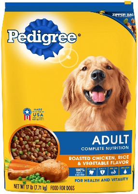 PEDIGREE, Pedigree Adult Complete Nutrition Gebratenes Huhn, Reis und Gemüsegeschmack Trockenfutter für Hunde