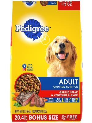 PEDIGREE, Pedigree Hundetrockenfutter Adult Gegrilltes Steak & Gemüse-Geschmack