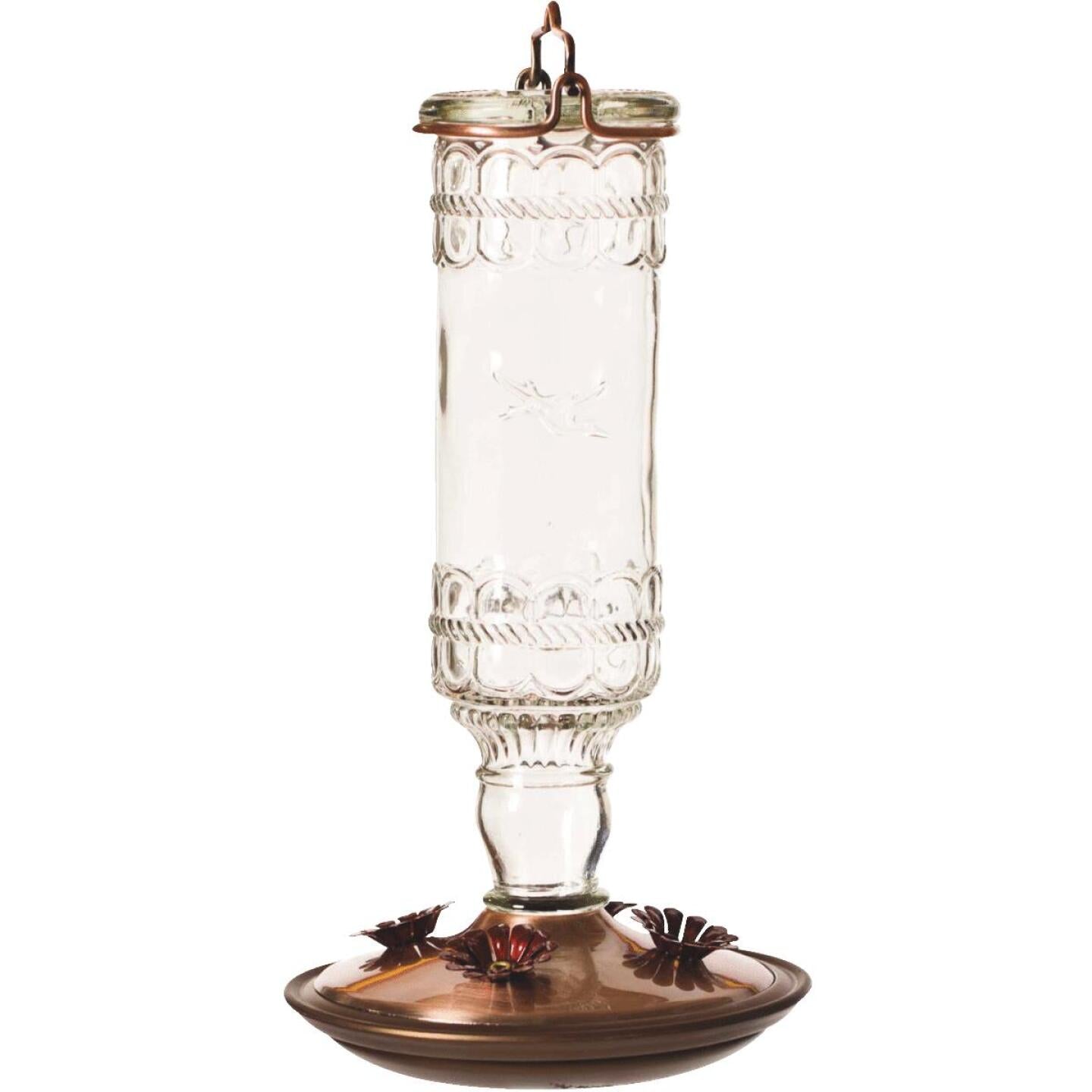 Perky-Pet, Perky-Pet 10 Oz. Klarglas Antik Flasche Hummingbird Feeder