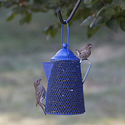 Perky-Tier, Perky-Pet® Kaffeekanne Mesh Vogelfutterhaus - 2 lb Saatgut Kapazität