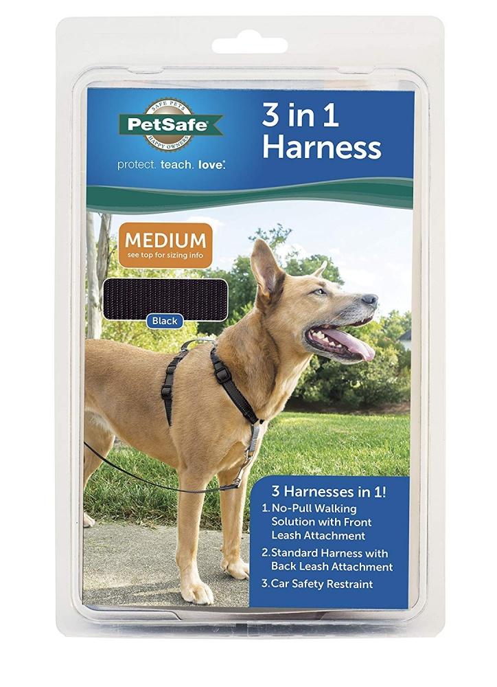 PetSafe, PetSafe 3 in 1 Schwarzes Hundegeschirr