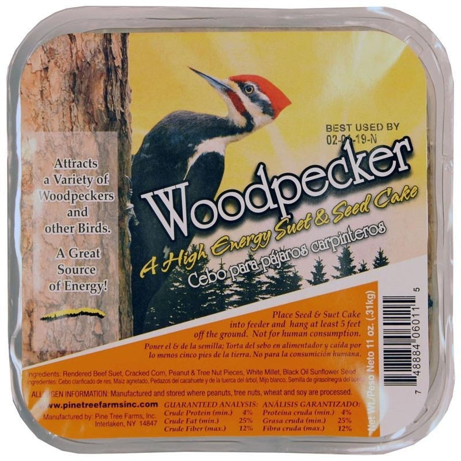 Pinienbaum-Farmen, Pine Tree Farms Woodpecker High Energy Suet and Seed Cake Blend