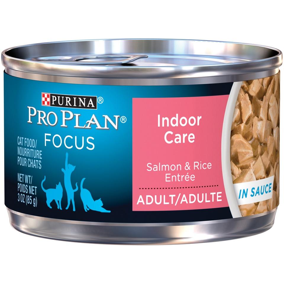 Purina Pro Plan, Purina Pro Plan Focus Adult Indoor Care Lachs & Reis Entrée in Sauce Katzendosenfutter