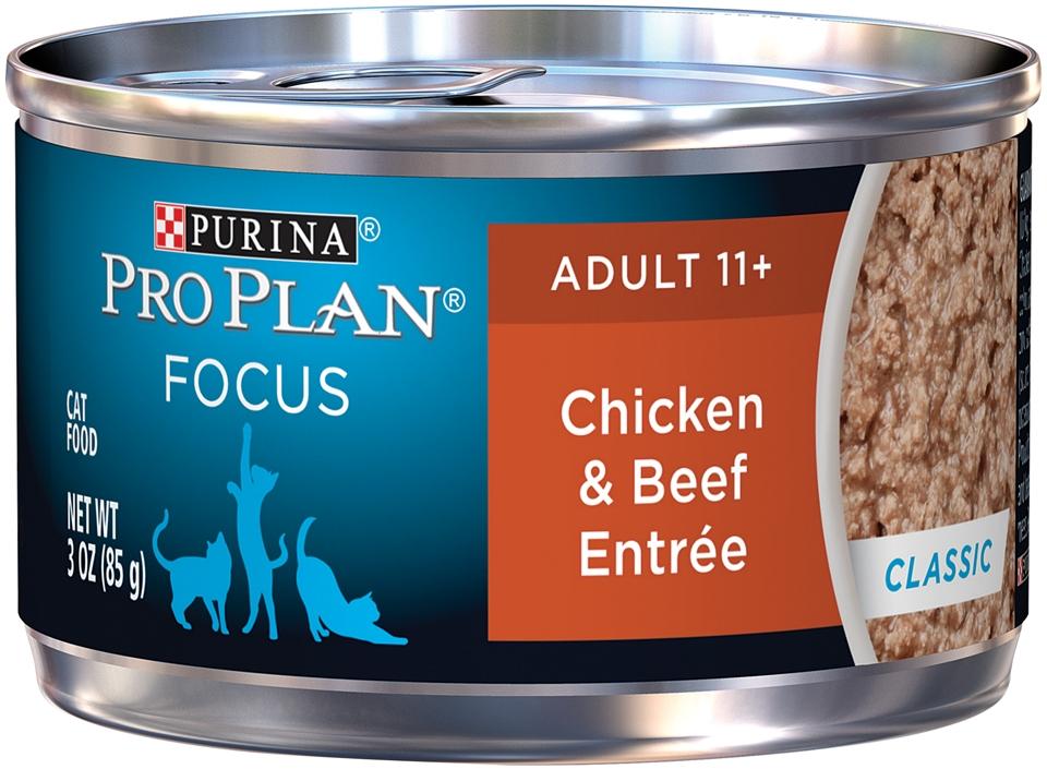 Purina Pro Plan, Purina Pro Plan Focus Senior Cat 11 + Huhn & Rindfleisch Entree Katzendosenfutter