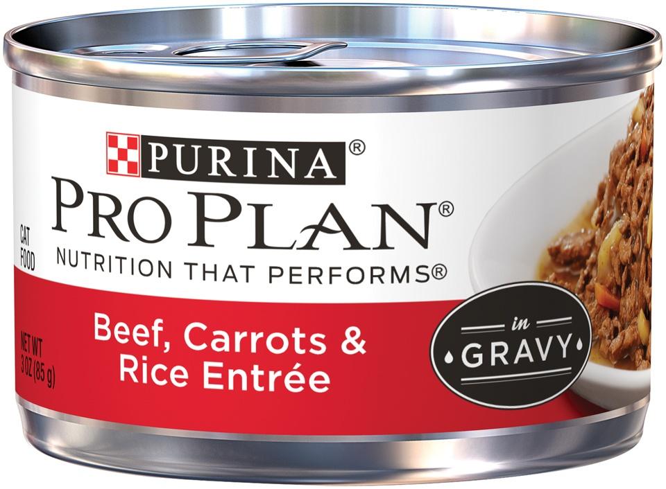 Purina Pro Plan, Purina Pro Plan Savor Adult Rind, Karotten & Reis in Bratensoße Dosenfutter für Katzen