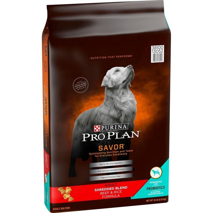 Purina Pro Plan, Purina Pro Plan Savor Adult Shredded Blend Rindfleisch & Reis Trockenfutter für Hunde