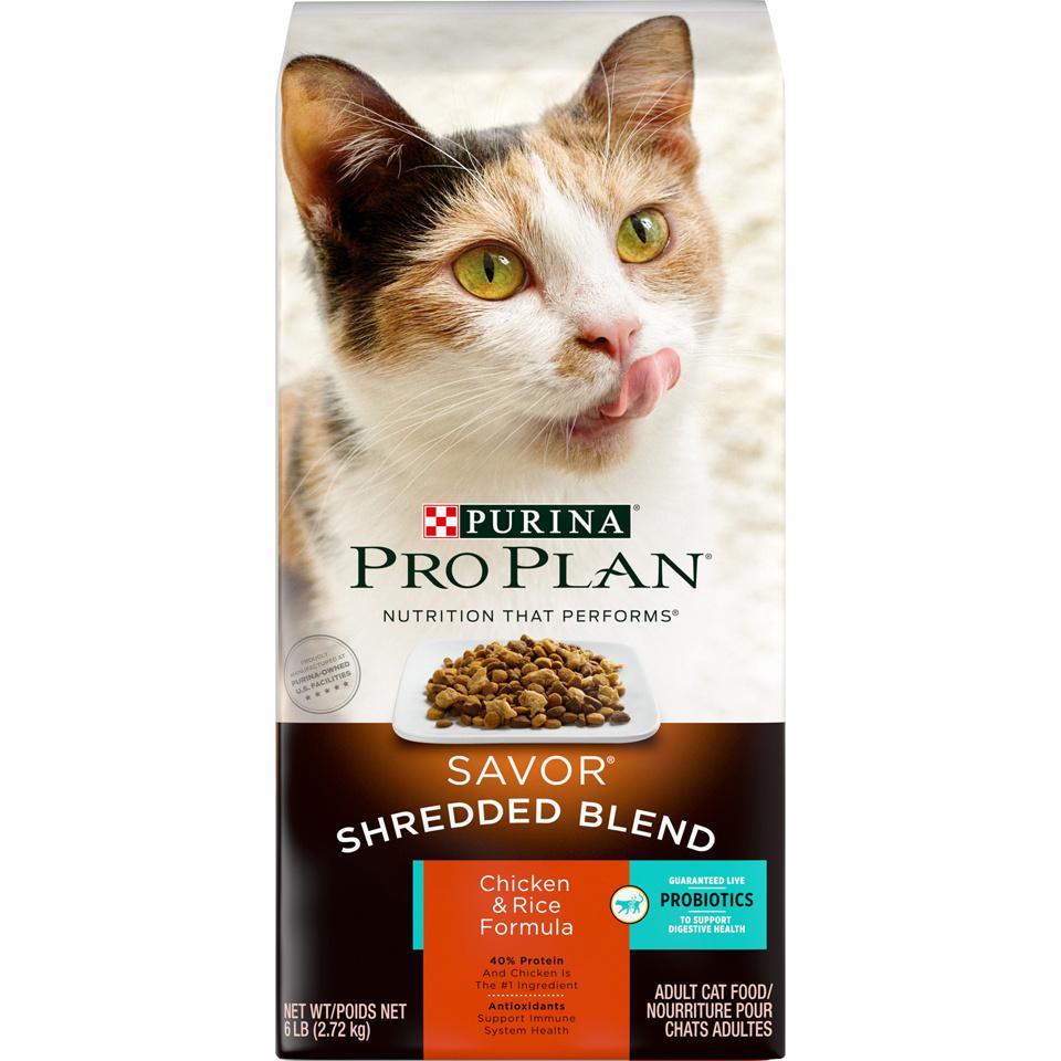 Purina Pro Plan, Purina Pro Plan Savor Shredded Blend Huhn & Reis Trockenfutter für erwachsene Katzen